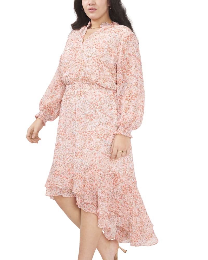 Mock neck discount high low dress